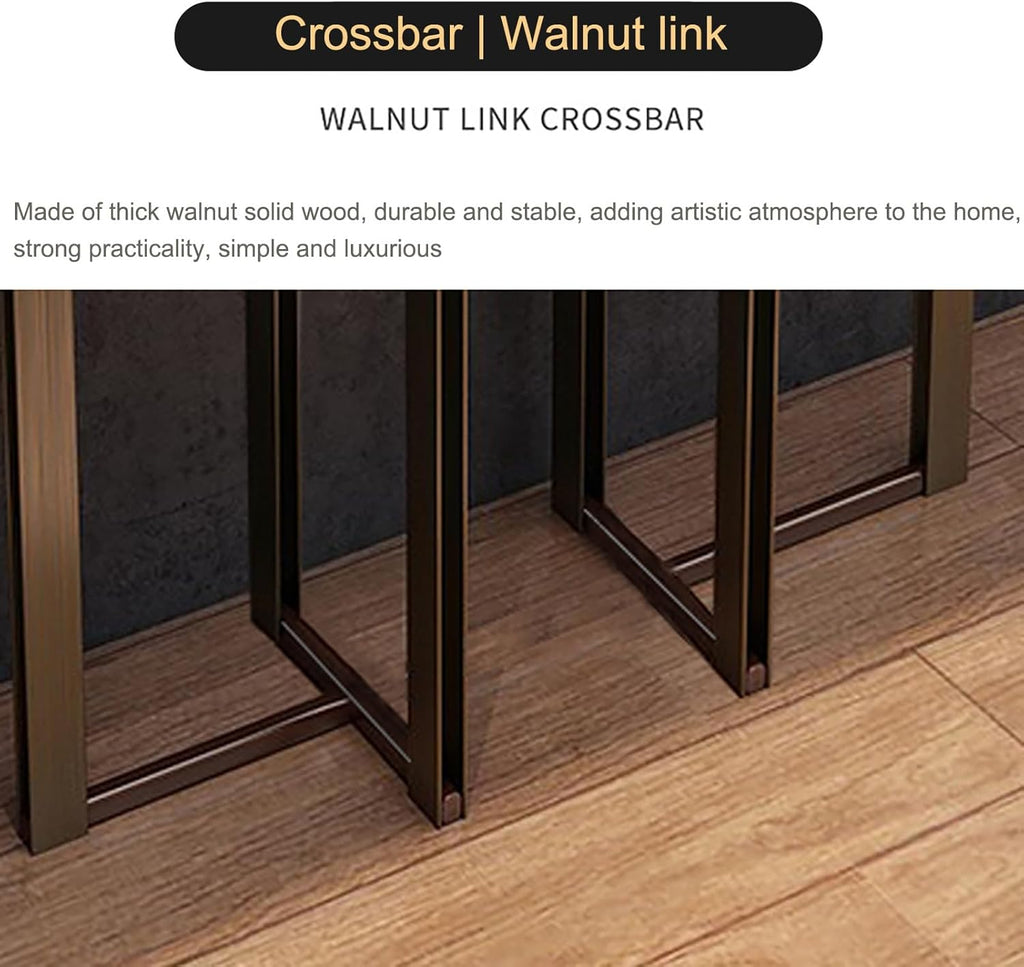 Narrow Entryway Table with Geometric Metal Base L560