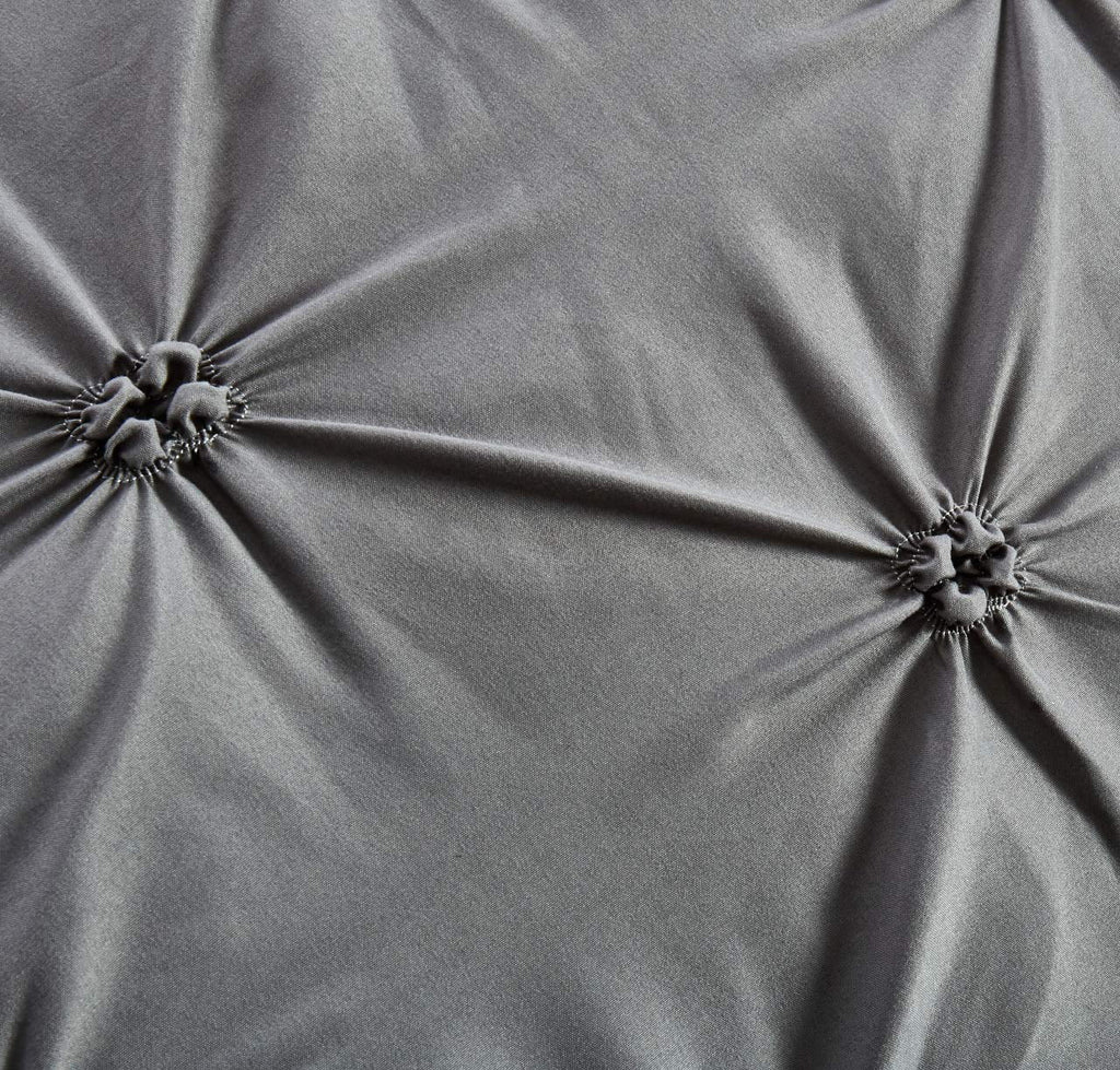 8 Piece Queen Grey Reversible Comforter Set B3957