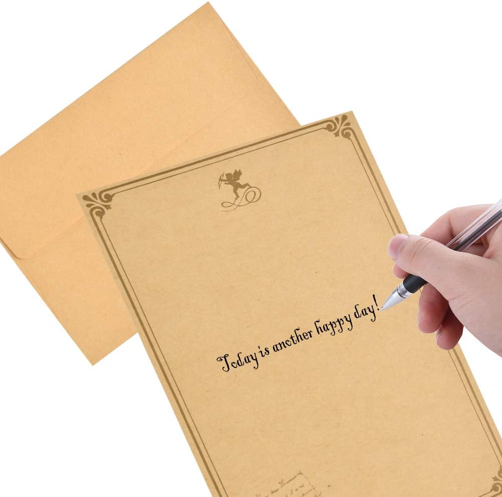96 Sheets Vintage Stationary Paper and Envelopes Set H36408