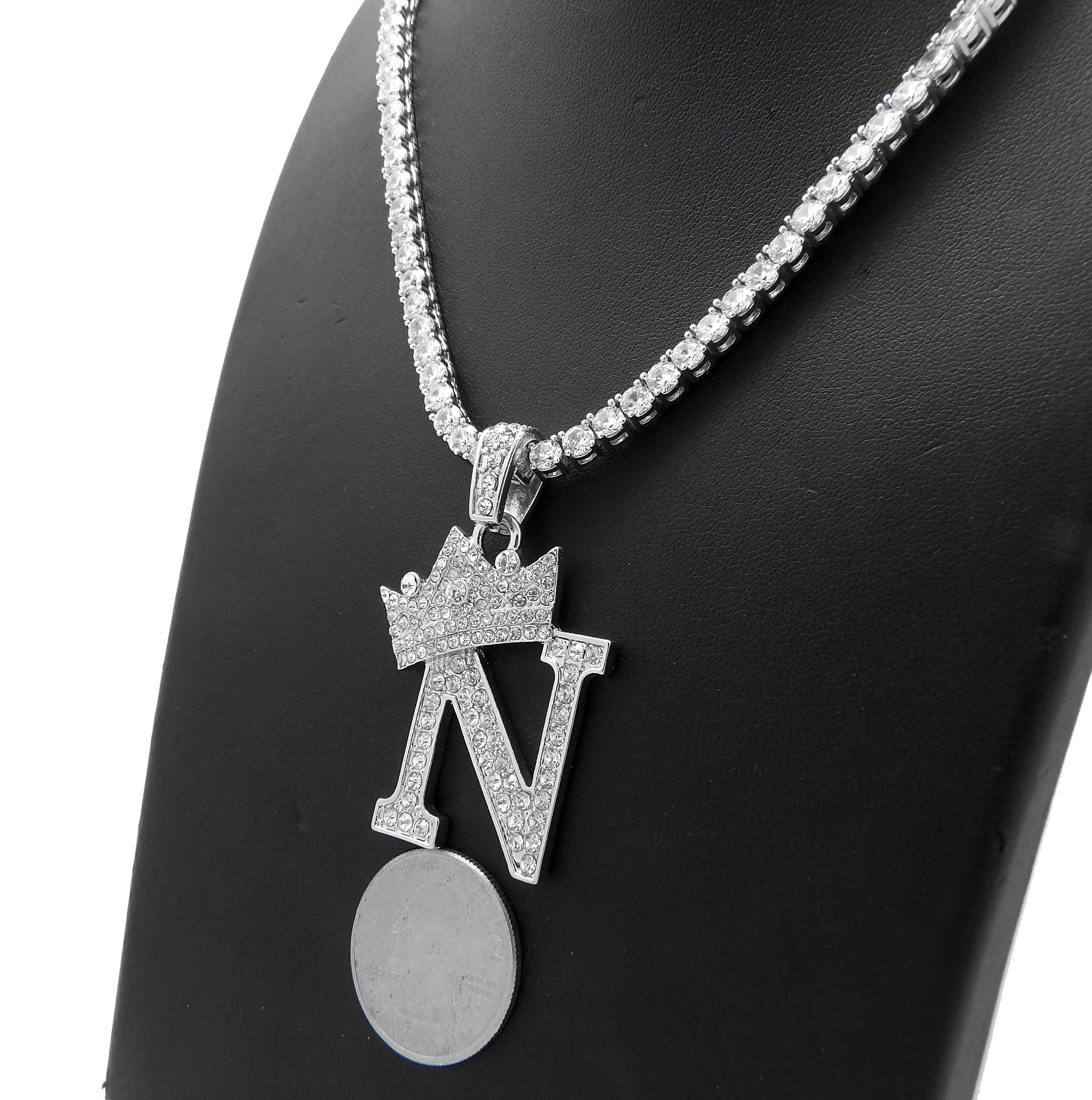 Silver Ice CZ Tennis Chain Necklace B967071
