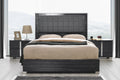 Gloss Grey Queen Bed with LED Light Q833