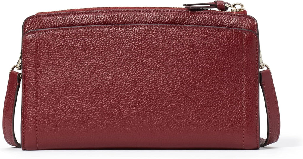 Pebbled Leather Small Crossbody Autumnal Red K583004