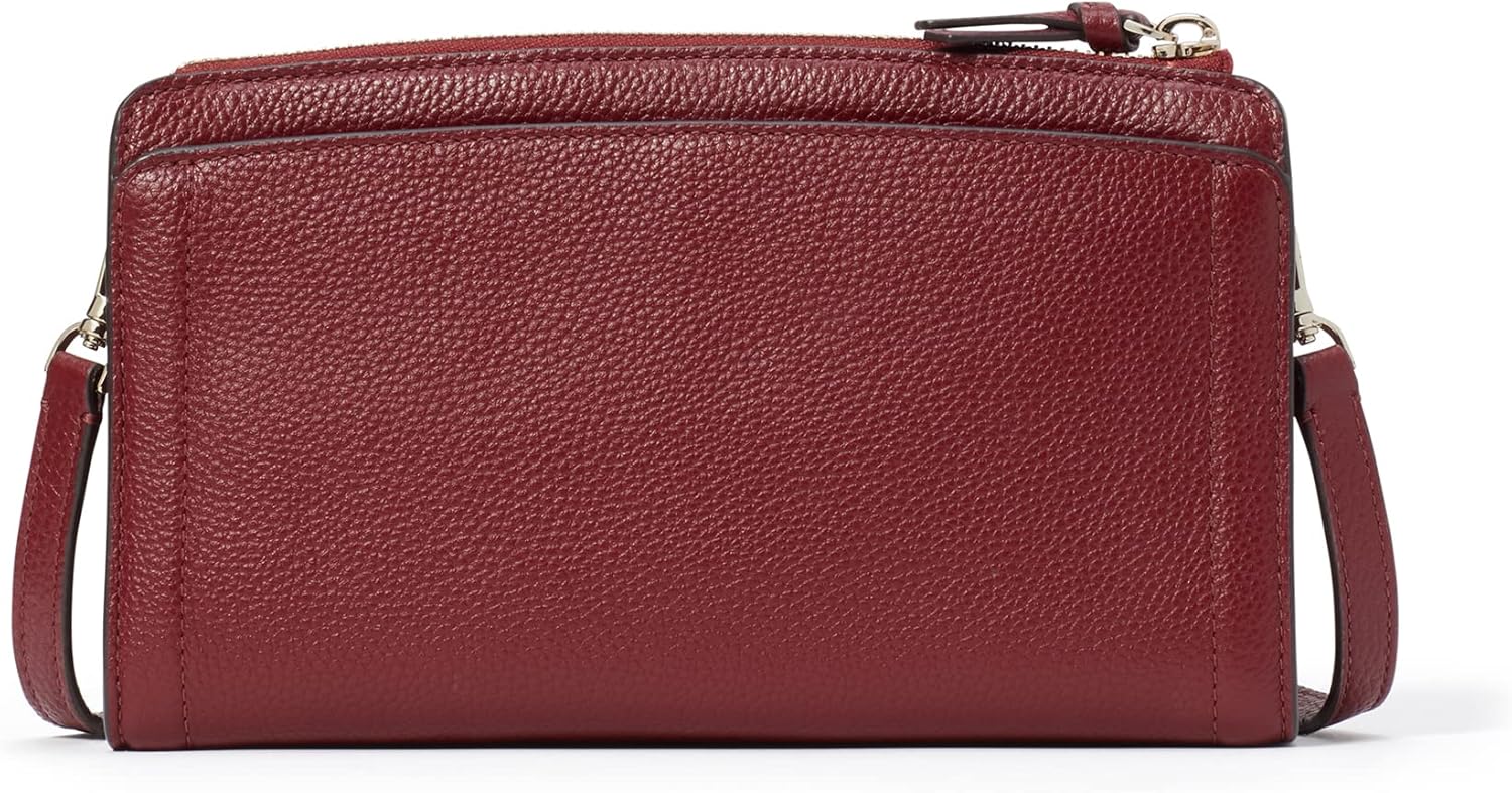 Pebbled Leather Small Crossbody Autumnal Red K583004