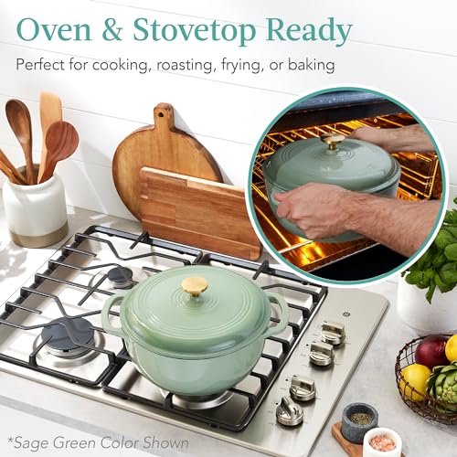 6 Quart Enamel Cast-Iron Round Dutch Oven J915599