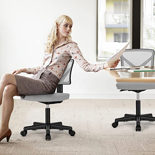 Black Mesh Desk Chair with Wheels H486