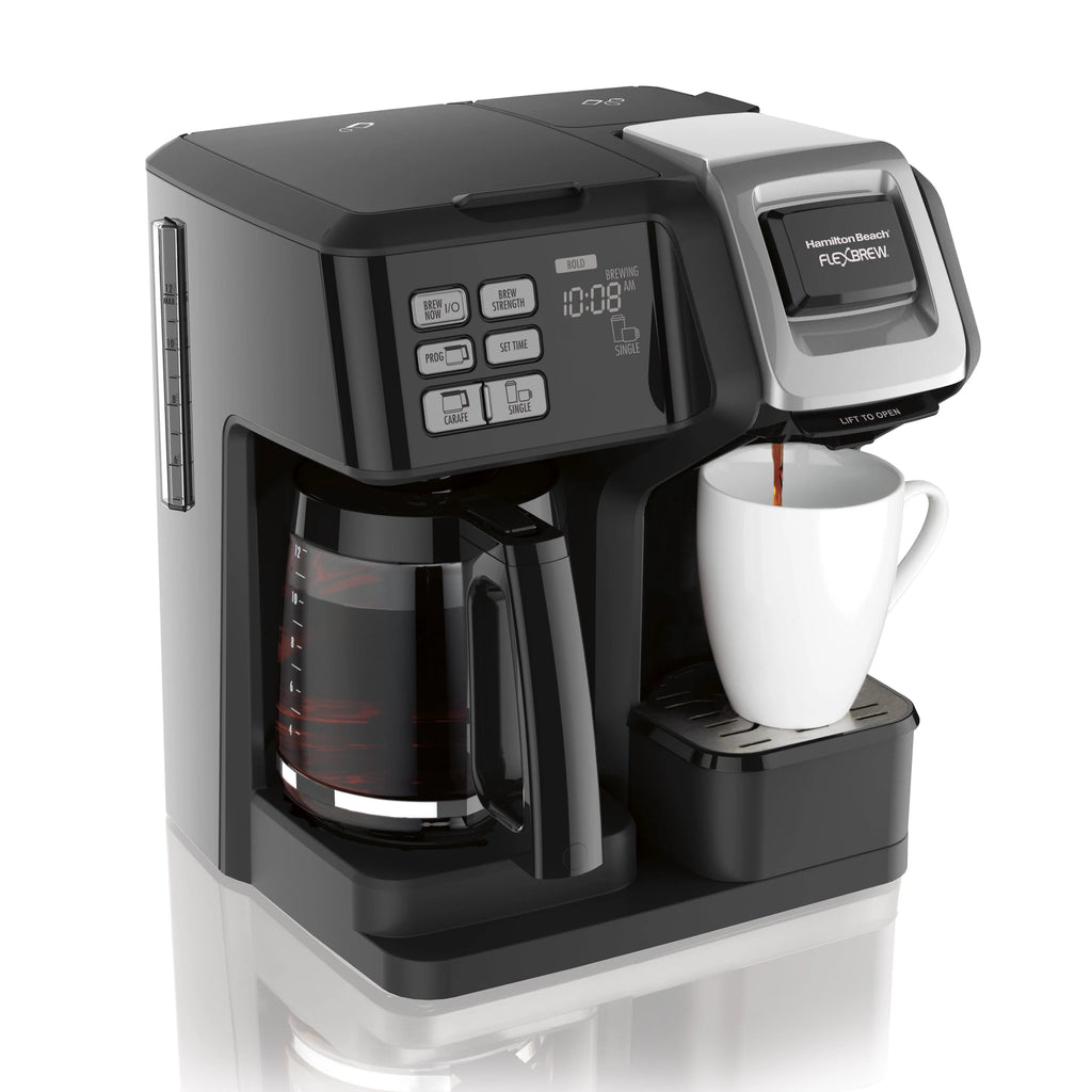Black & Silver Single-Serve Coffee Maker Q49044