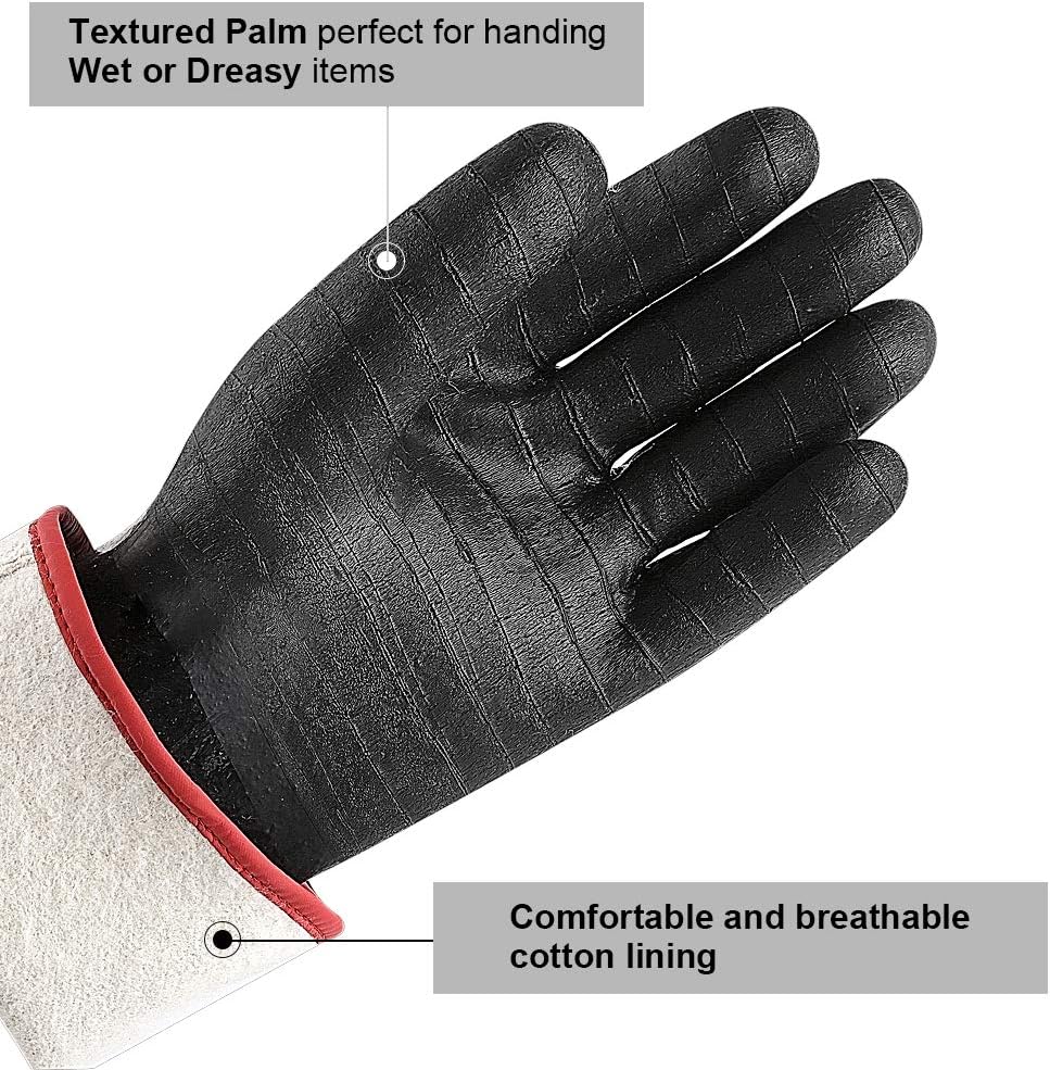 Extreme Heat Resistant Waterproof Long Sleeve Neoprene Coating Gloves 14-Inch X1363
