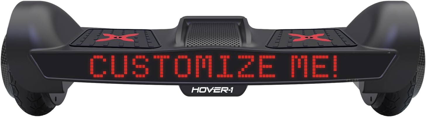 Electric Self-Balancing Hoverboard with Customizable Screen, Dual 150W Motors, 7 mph Max Speed, 7 Miles Max Range P91300
