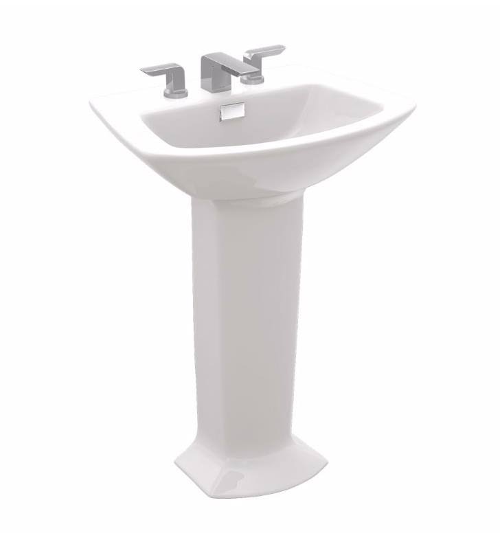 Colonial White Pedestal Lavatory with Single Faucet Hole G36805