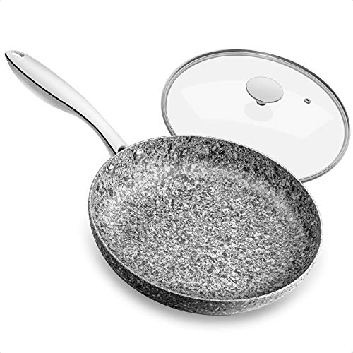 12 Inch Nonstick Stone Frying Pan with Lid U92280
