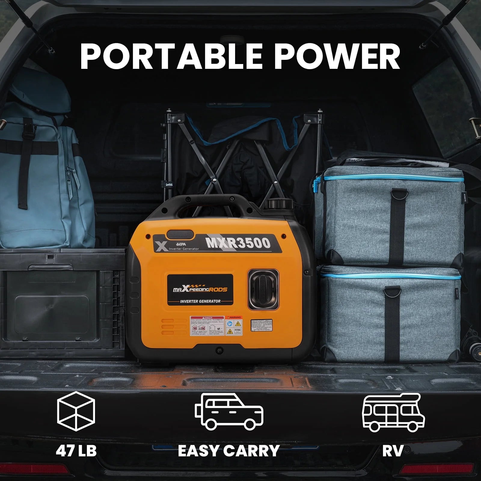 3500W Ultralight Electric Start Portable Inverter Generator M307645
