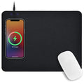 Black Leather Waterproof Large Desk Mat with Wireless Charger J3918