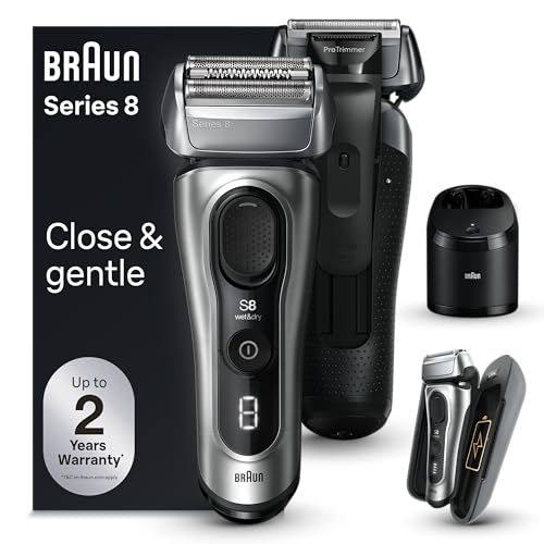 Electric Razor with Shaving Elements & Precision Trimmer, Wet & Dry P38964