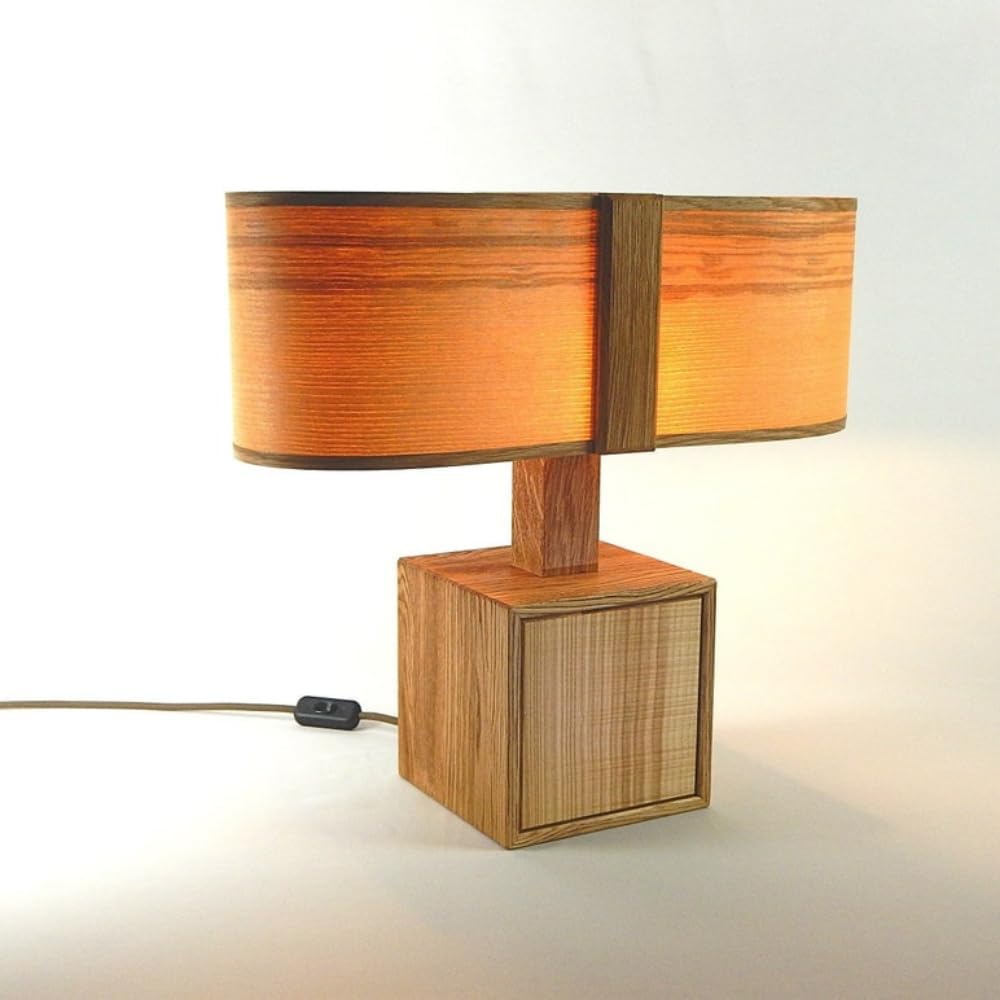 20"W x 18"H x 8"D Oak Wood Table Lamp K921766