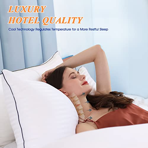 King Size Set of 2 Cooling Pillows with Down Alternative Filling T664