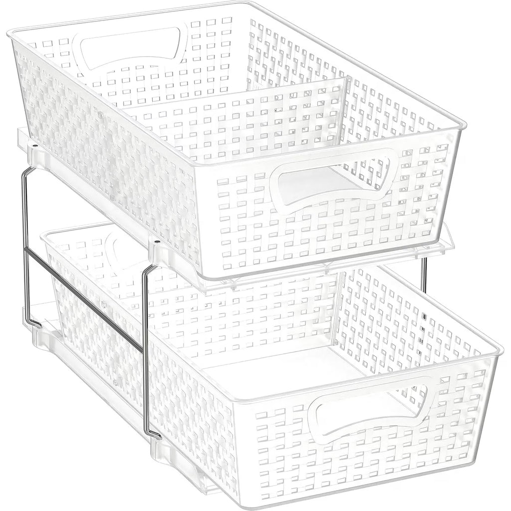 2 Tier Pull-Out Sliding Drawer Under-Sink Storage Organizer Tray S138