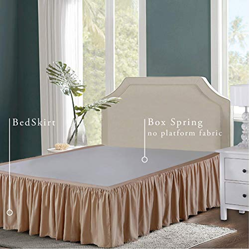 White King 14 Inch Drop Length Microfiber Bed Skirt T125