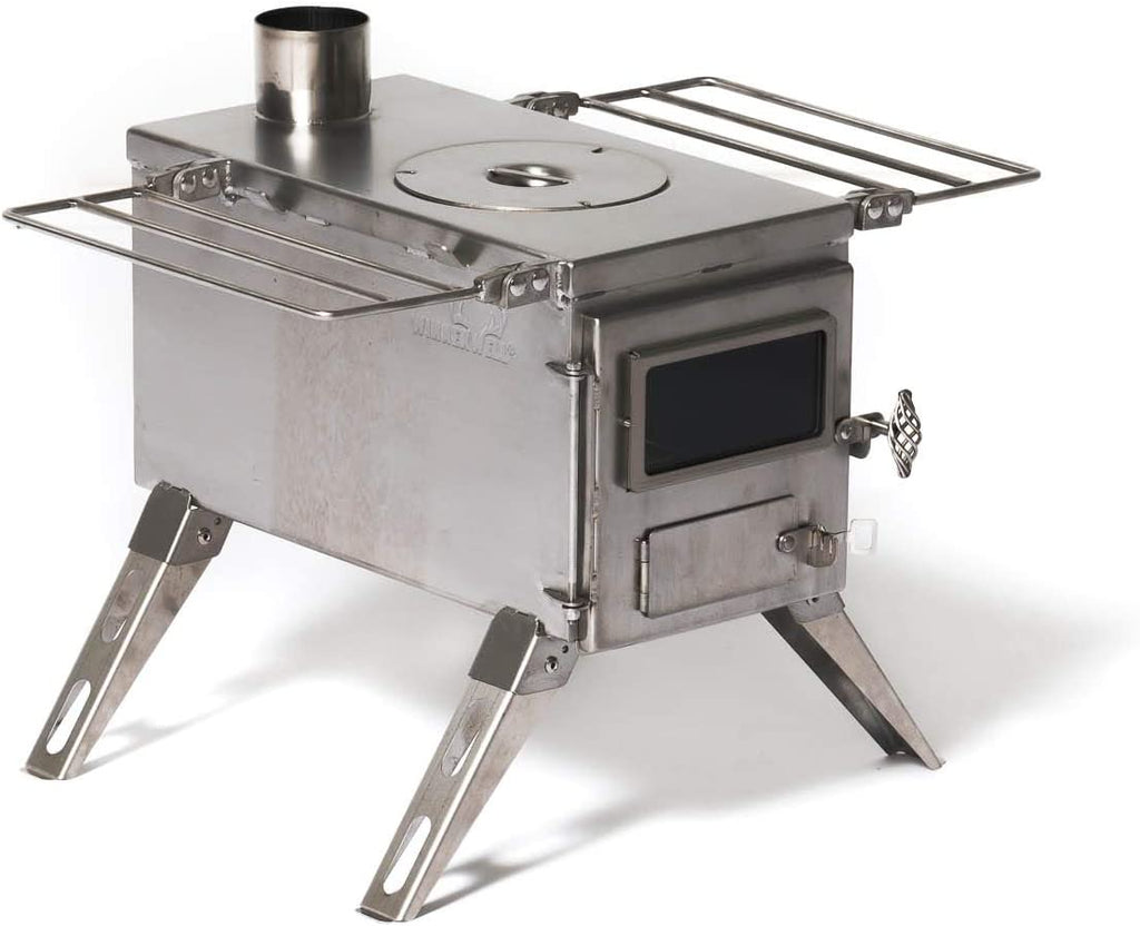 800 Cubic Inch Tent Stove with Chimney Pipe O2091