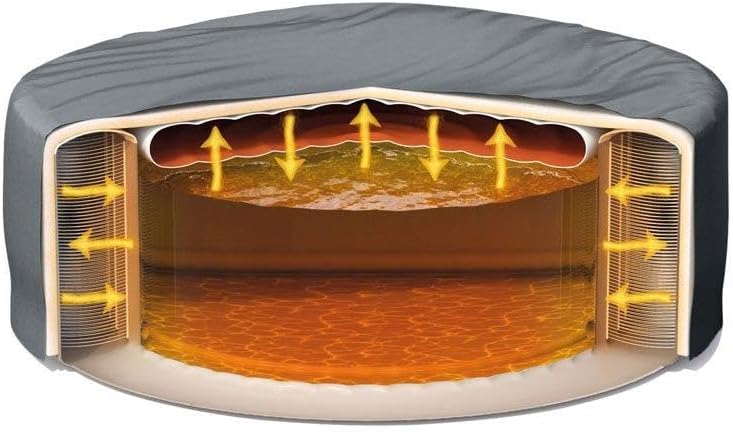 79" X 28" Inflatable Hot Tub Set with Cover, 4-Person Z6784