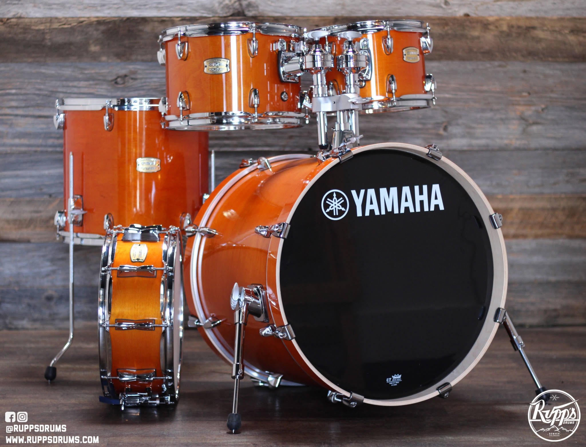 5-Piece Birch Shell Pack with 20x22 Bass Drum Honey Amber G514