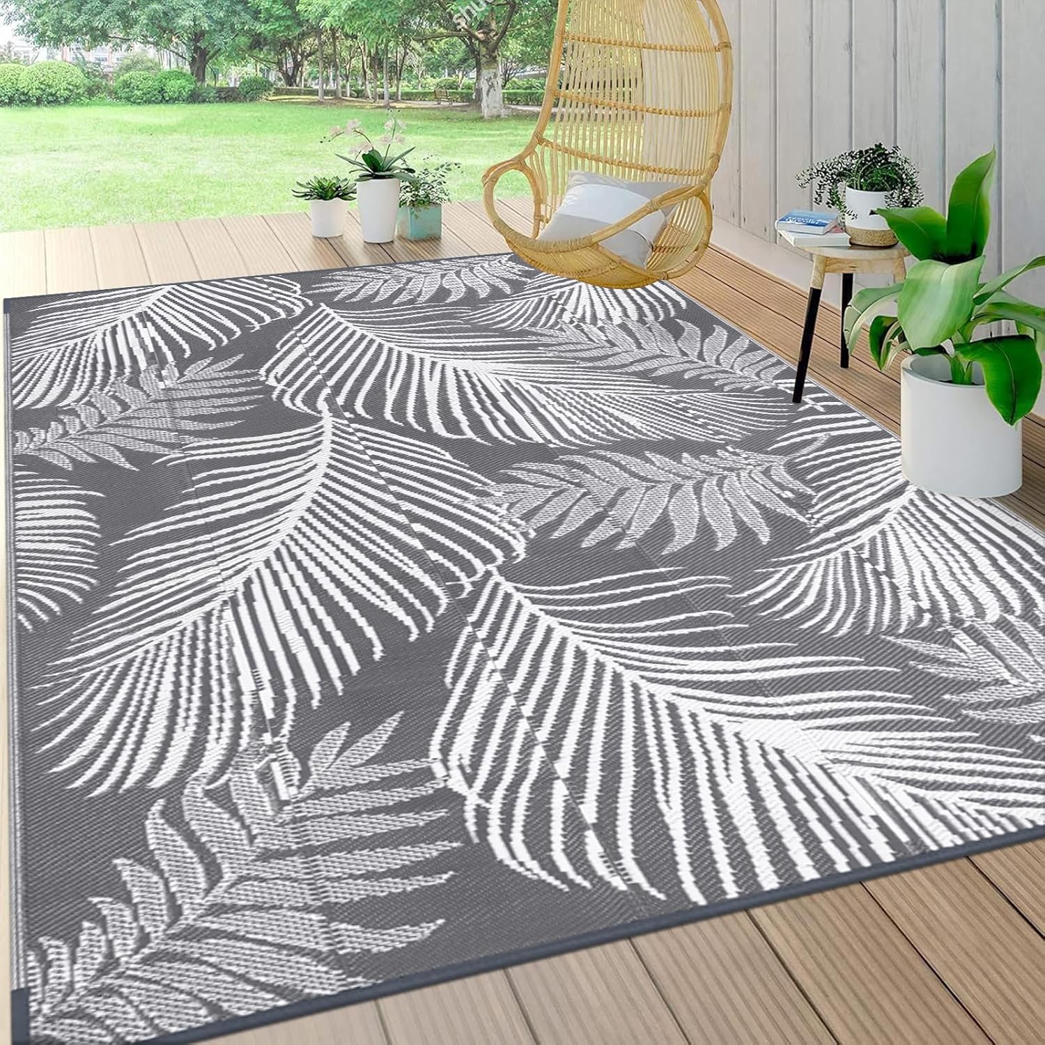 6'x9' Waterproof Reversible Outdoor Plastic Straw Rug F223