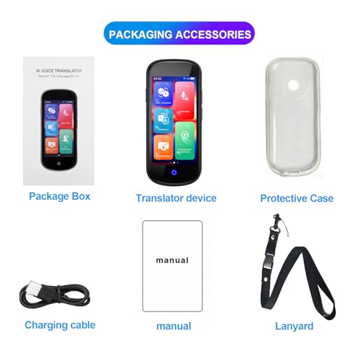 AI Voice Translator 4" HD 137 Language Instant Two-Way Photo Translation Device A7894