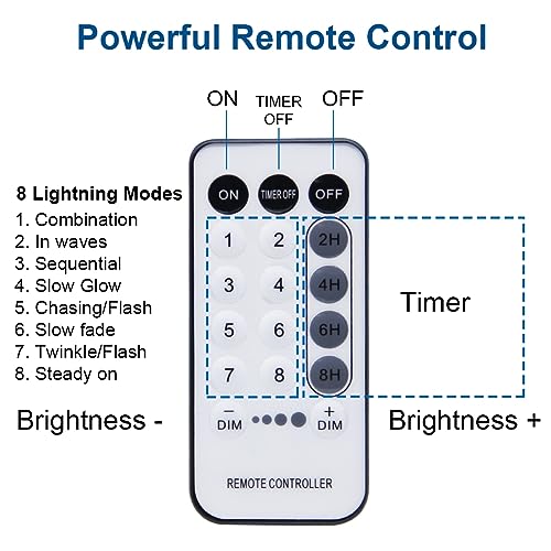 300 LED Curtain Lights, Remote Control, Multicolor H586