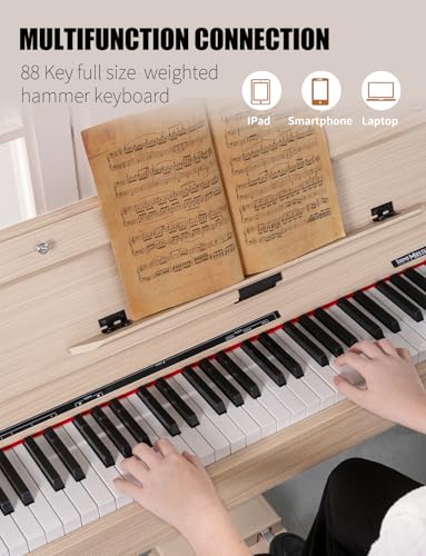 Weighted Digital Piano with Hammer-Action Keyboard N60688