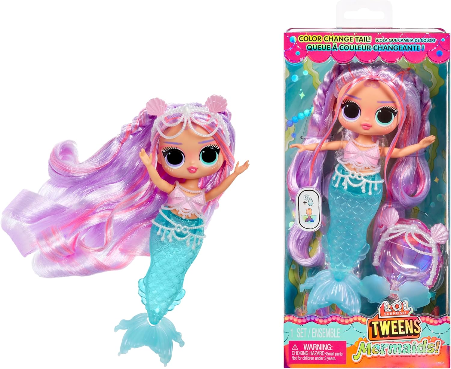 Mermaid Lana Marine Fashion Doll with Color Changing Tail C507710