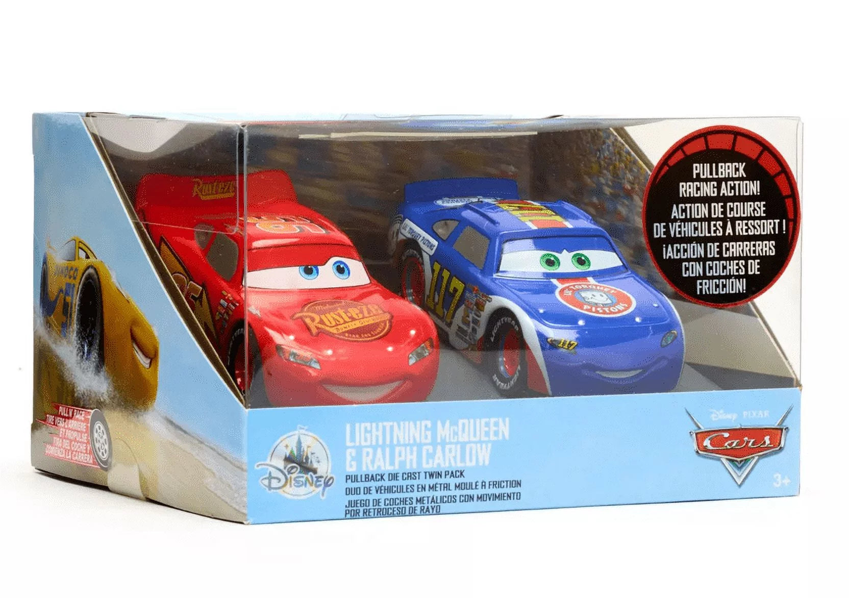 Pixar Cars Lightning McQueen & Ralph Carlow Pullback Car G61008