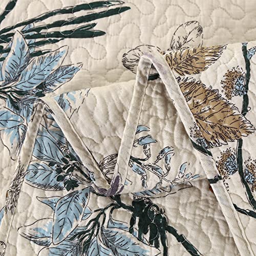 3 Piece Queen Cotton Quilt Set with Pillowcases O370933