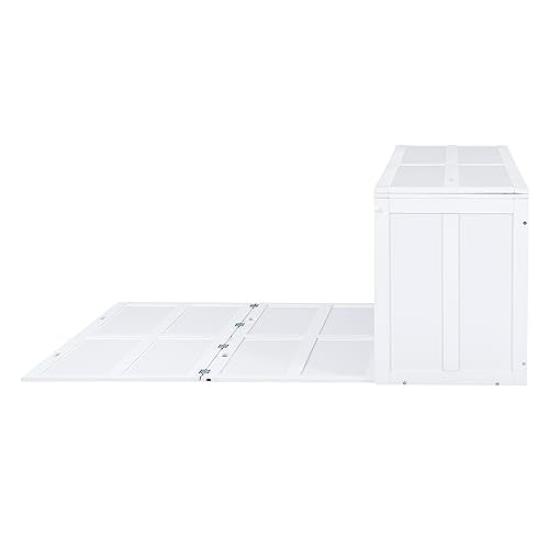 Gray Queen Wood Murphy Bed with Storage Drawer Z898988