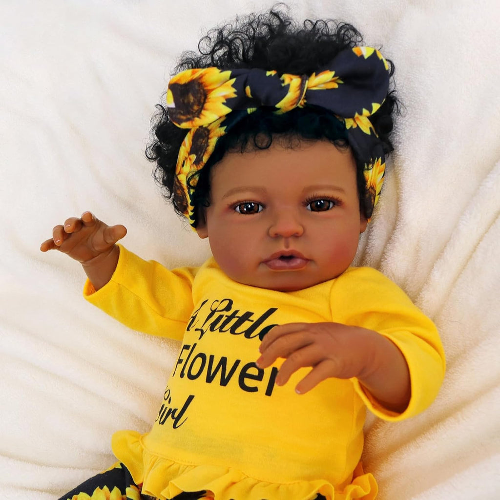 20 Inch Black Soft Vinyl Reborn Baby Doll N56113