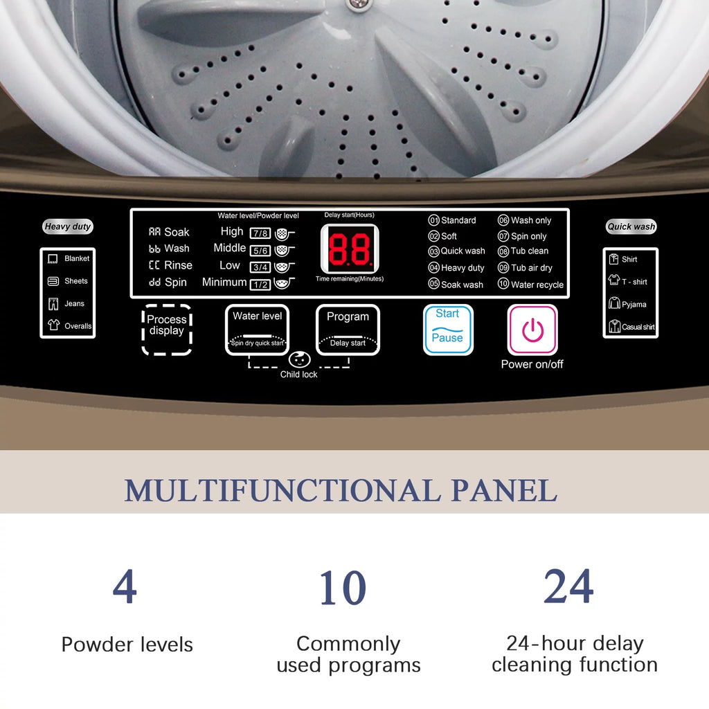 17.7 lbs Full Automatic Top Load Mini Washer Y96569