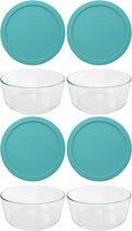 7-Cup Glass Bowl with 4 Sea Glass Lids V193354