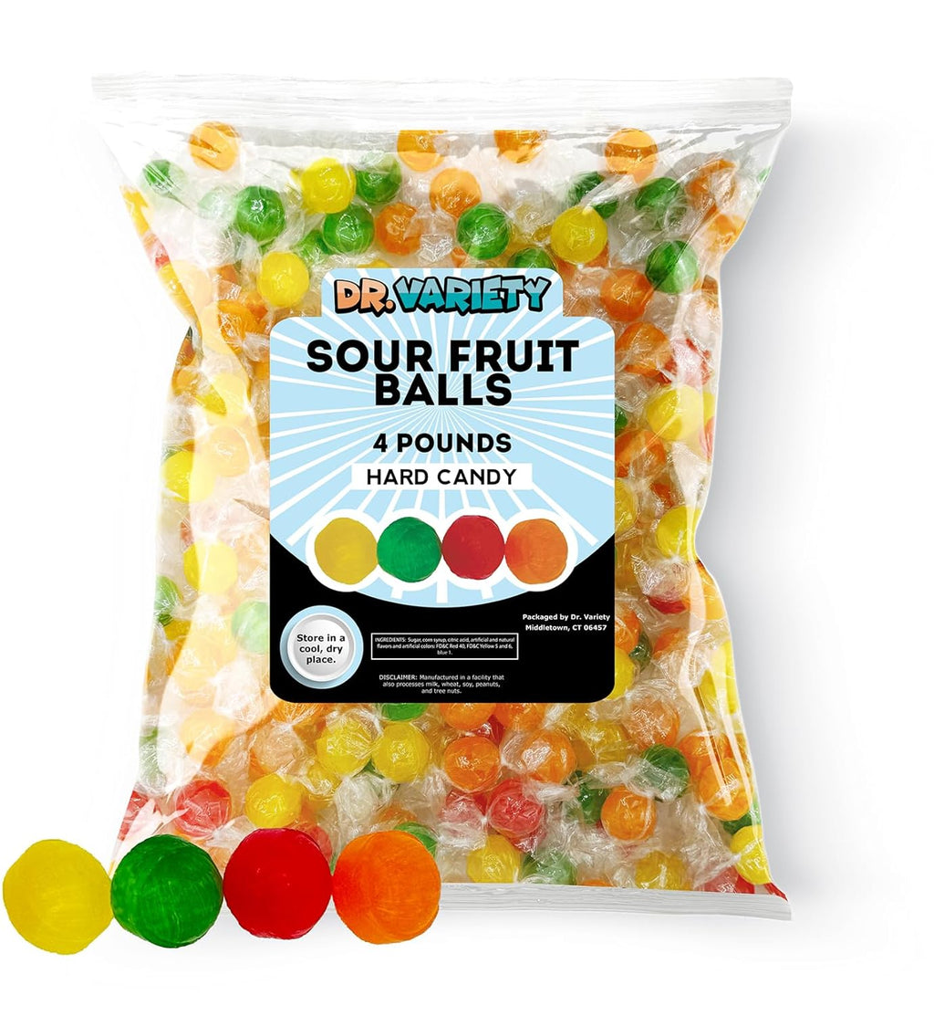 Assorted Fruit Sour Balls Hard Candy (4lb) L207456