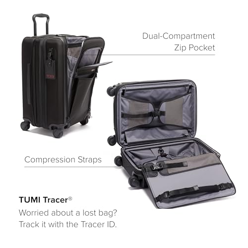 Black Expandable 4 Wheeled Carry-On Suitcase W52802