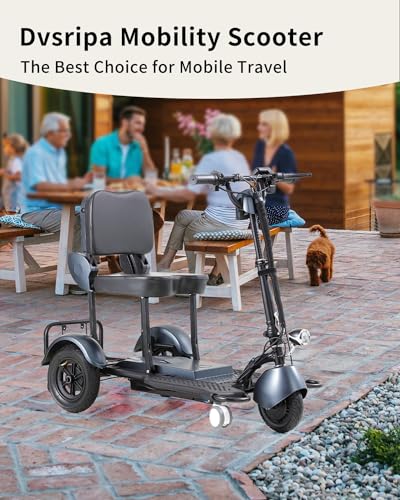 Black 3 Wheel Lightweight Folding Mobility Scooter U909