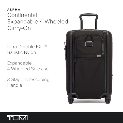 Black Expandable 4 Wheeled Carry-On Suitcase W52802