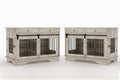 47" Grey Dog Crate Furniture with 2 Storage Draws B4927