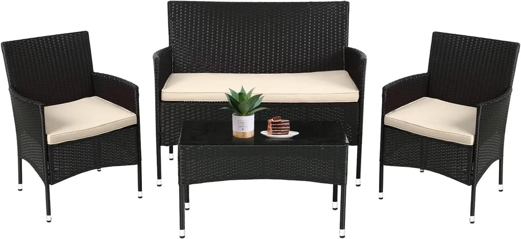 4 Piece Outdoor Rattan Wicker Sofa Set G39487