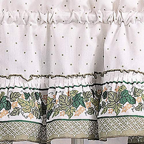 Cottage Ivy Country Curtain Tier And Swag Set, Multi, 56-Inch X 36-Inch P529