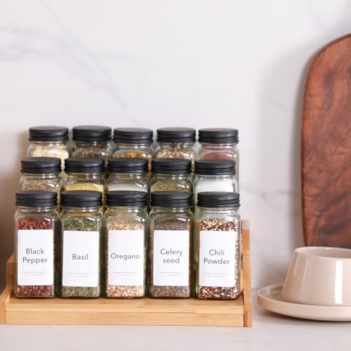 24Pcs 4oz Glass Spice Jars with Metal Lids R720339