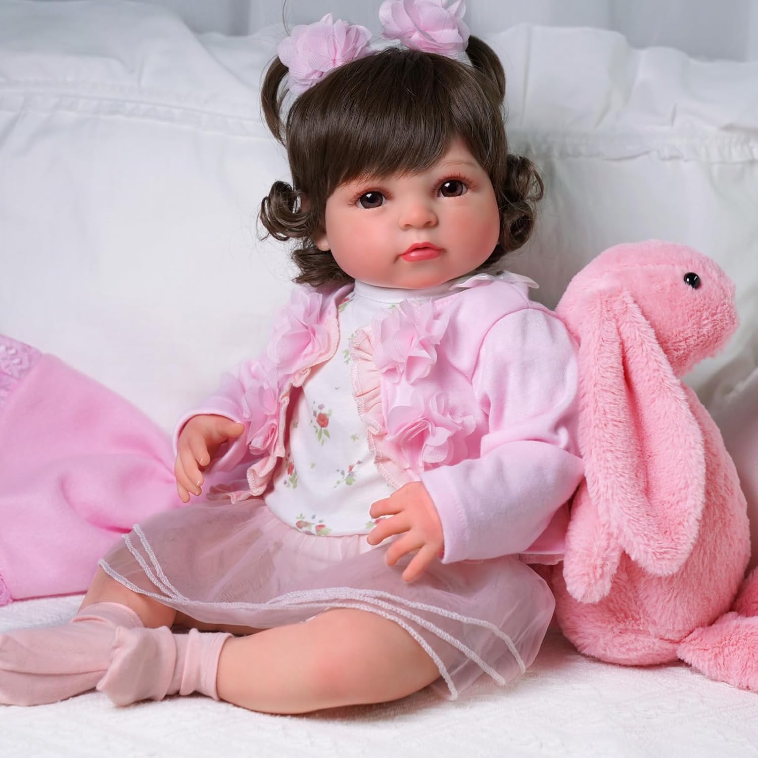 20 Inch Realistic Soft Vinyl and Cloth Body Poseable Reborn Baby Doll X953