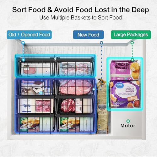 Black 2 Pack Expandable Freezer Organizer Bins T127082