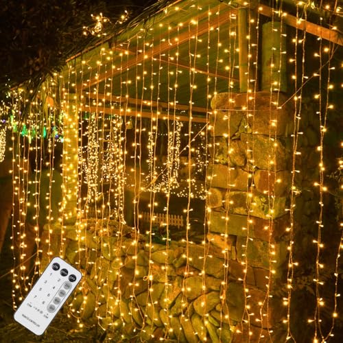 300 LED Curtain Lights, Remote Control, Multicolor H586