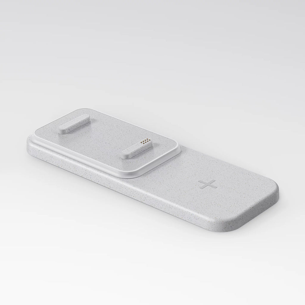 Heather Grey Smart Clock with Wireless Charging Dock I174879