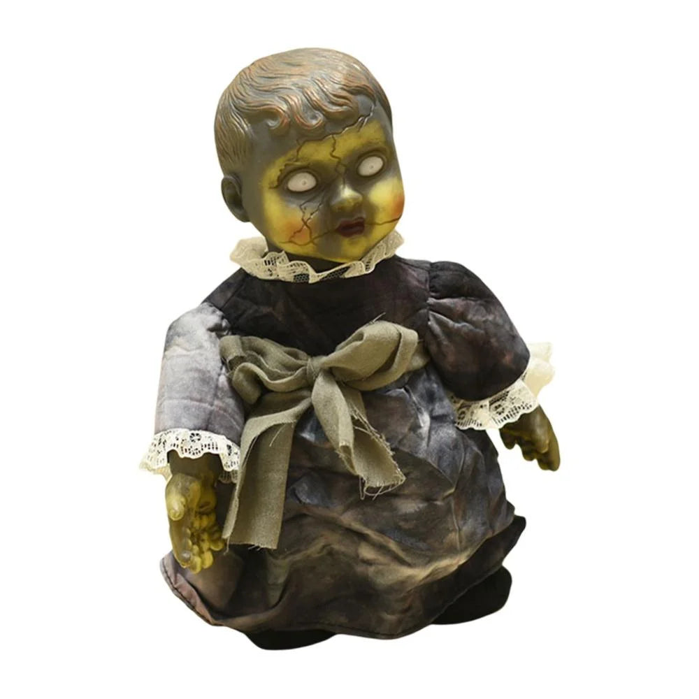Scary Little Precious Doll with Sound Halloween Decoration X6541