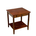 Solid Acacia 1-Drawer End Table - Mahogany V5178