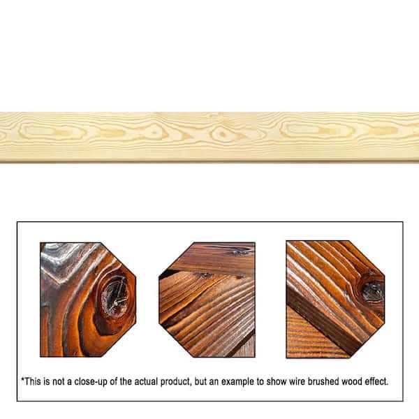 3/4 in. x 8 in. x 7 ft. Wire Brushed Knotty Pine Tongue and Groove Siding Board U561011